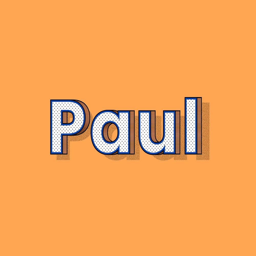 Paul male name typography text