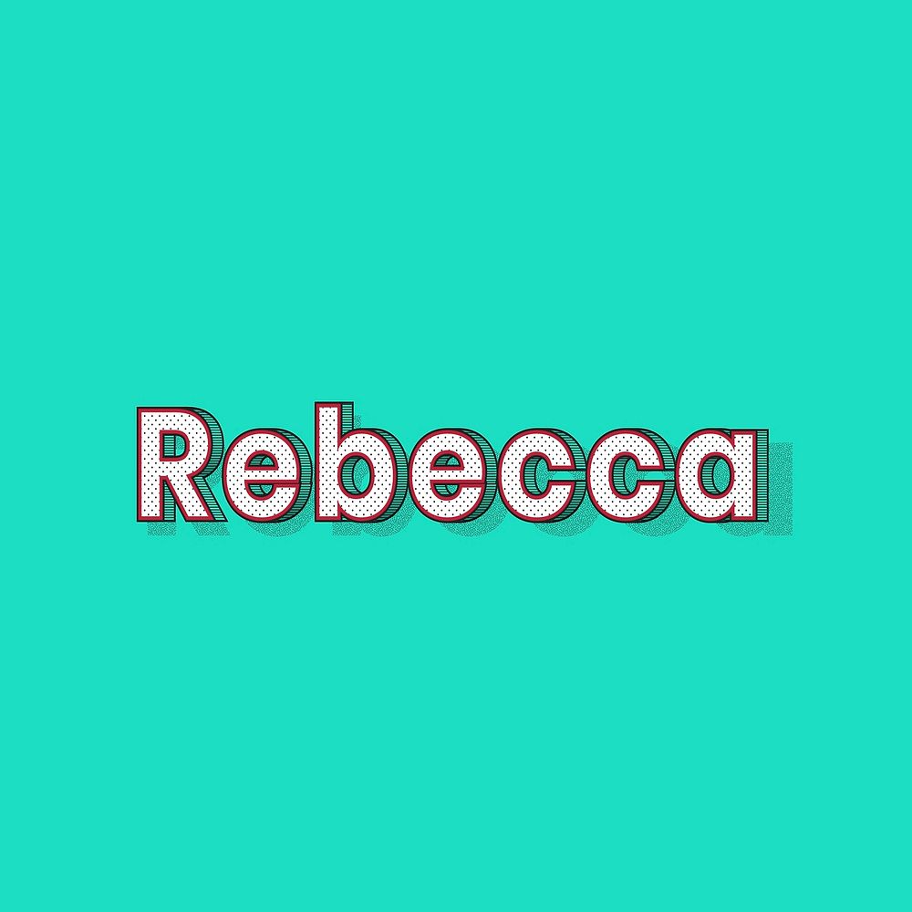 Female name Rebecca typography text