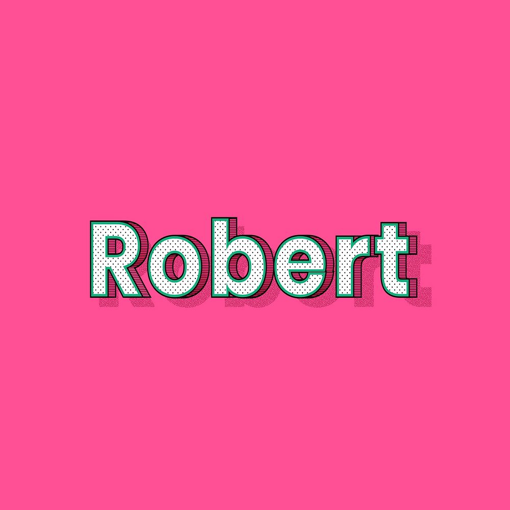 Robert male name typography text