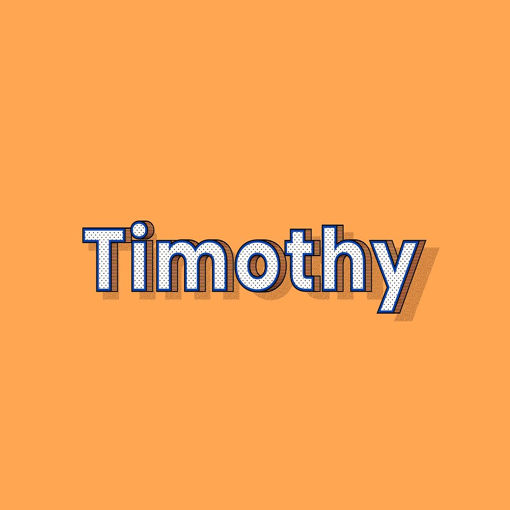 Timothy male name typography text