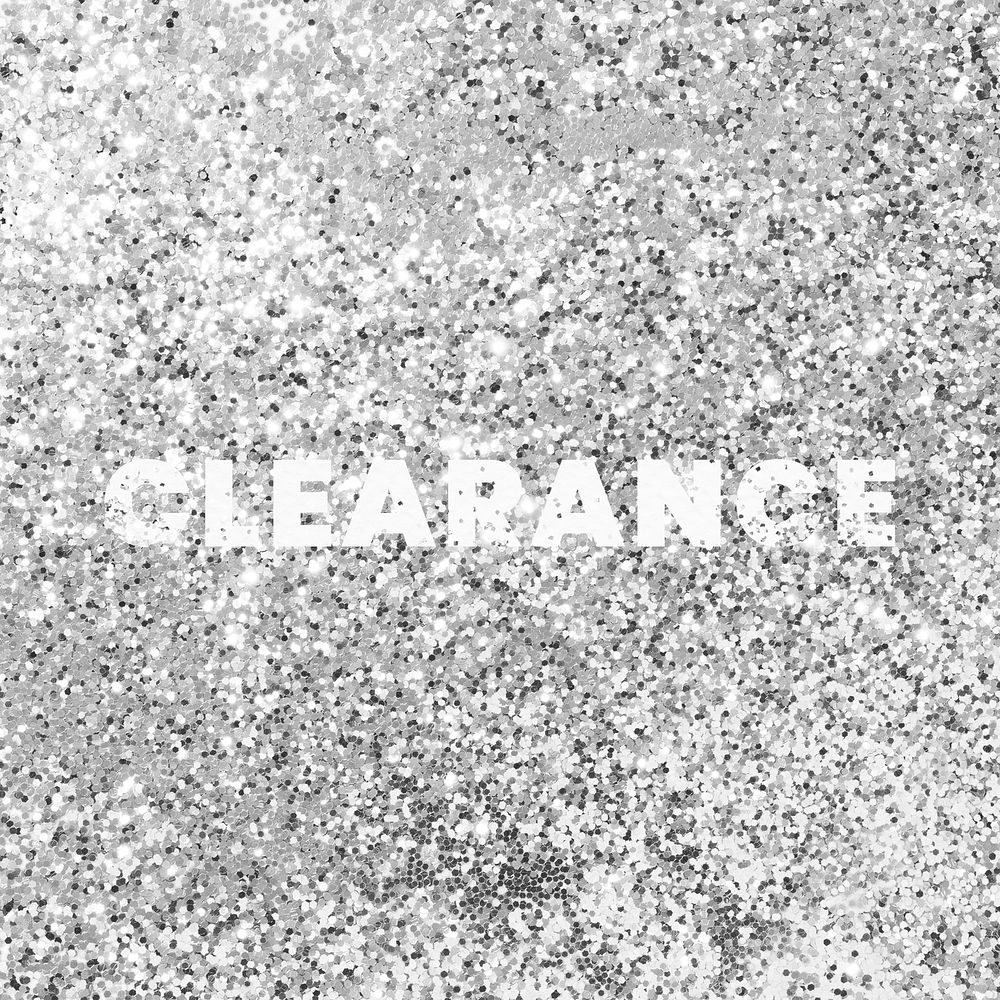 Clearance glittery texture shopping typography