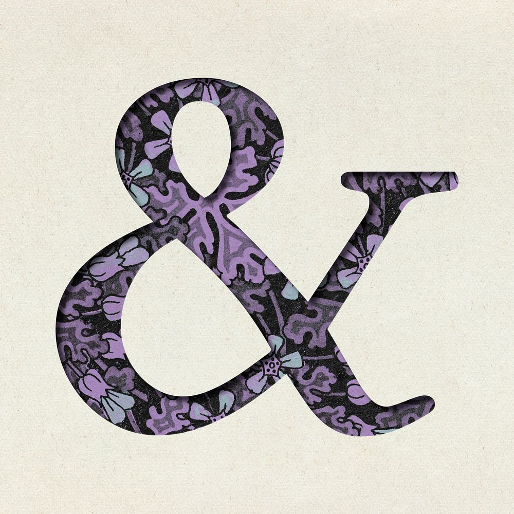 Ampersand psd punctuation in retro font