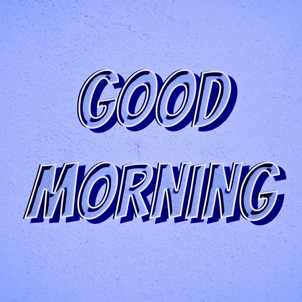 Good morning retro typography illustration 