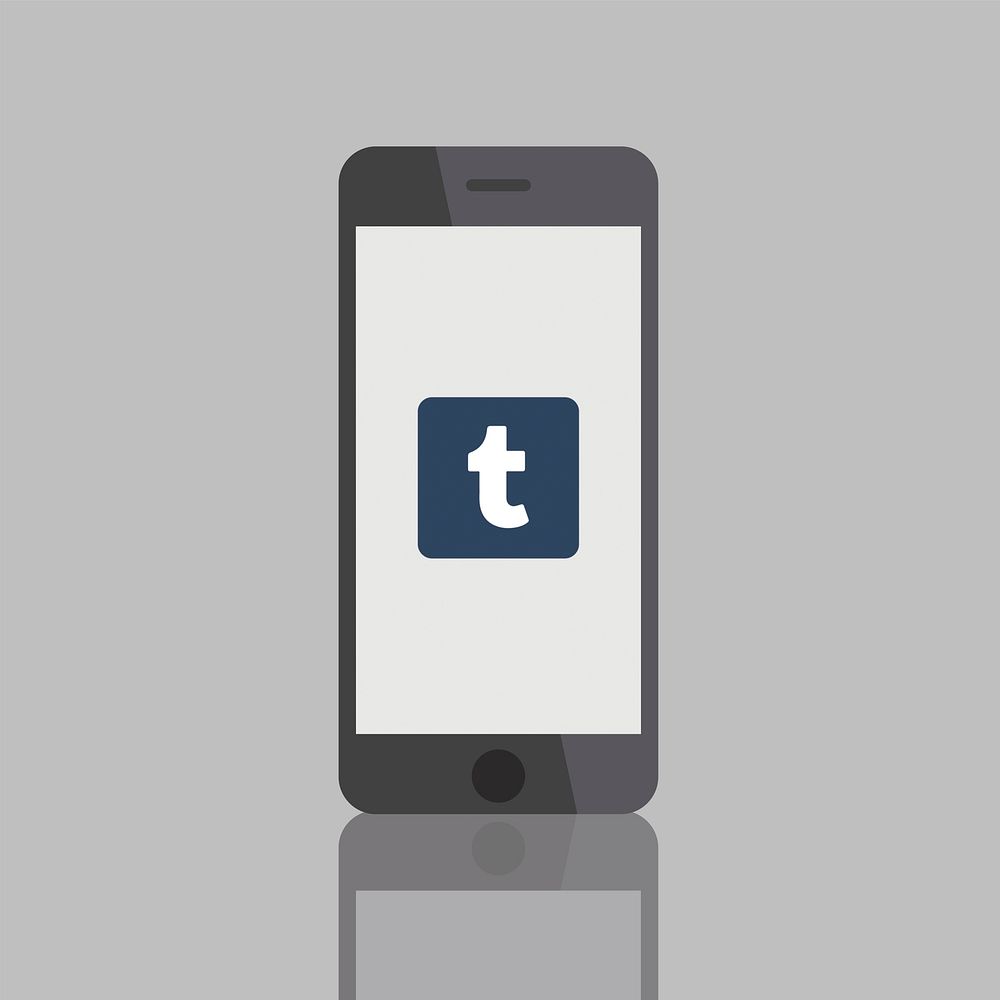 Tumblr logo showing on a phone. BANGKOK, THAILAND, 1 NOV 2018.