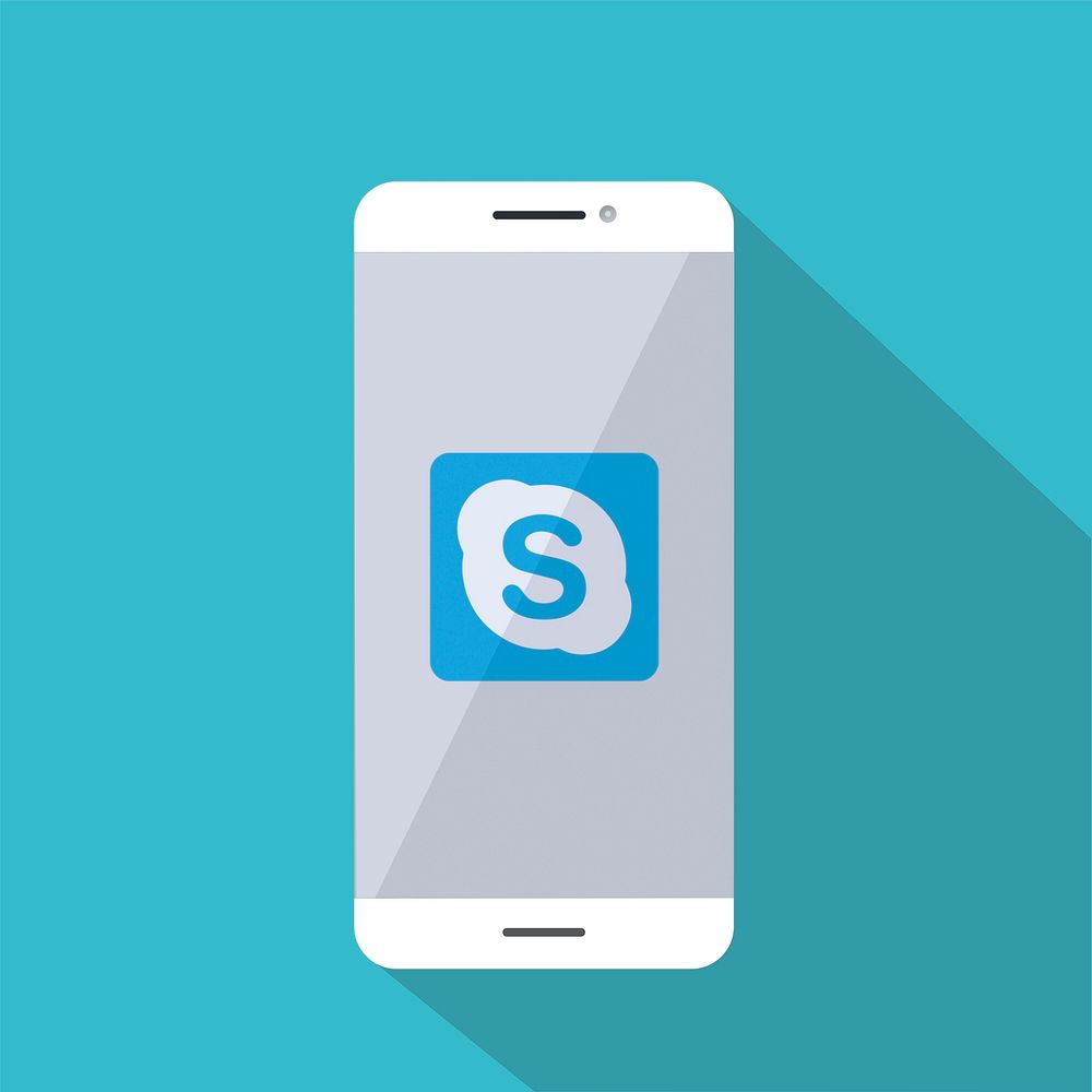 Skype application on a mobile phone. BANGKOK, THAILAND, 1 NOV 2018.