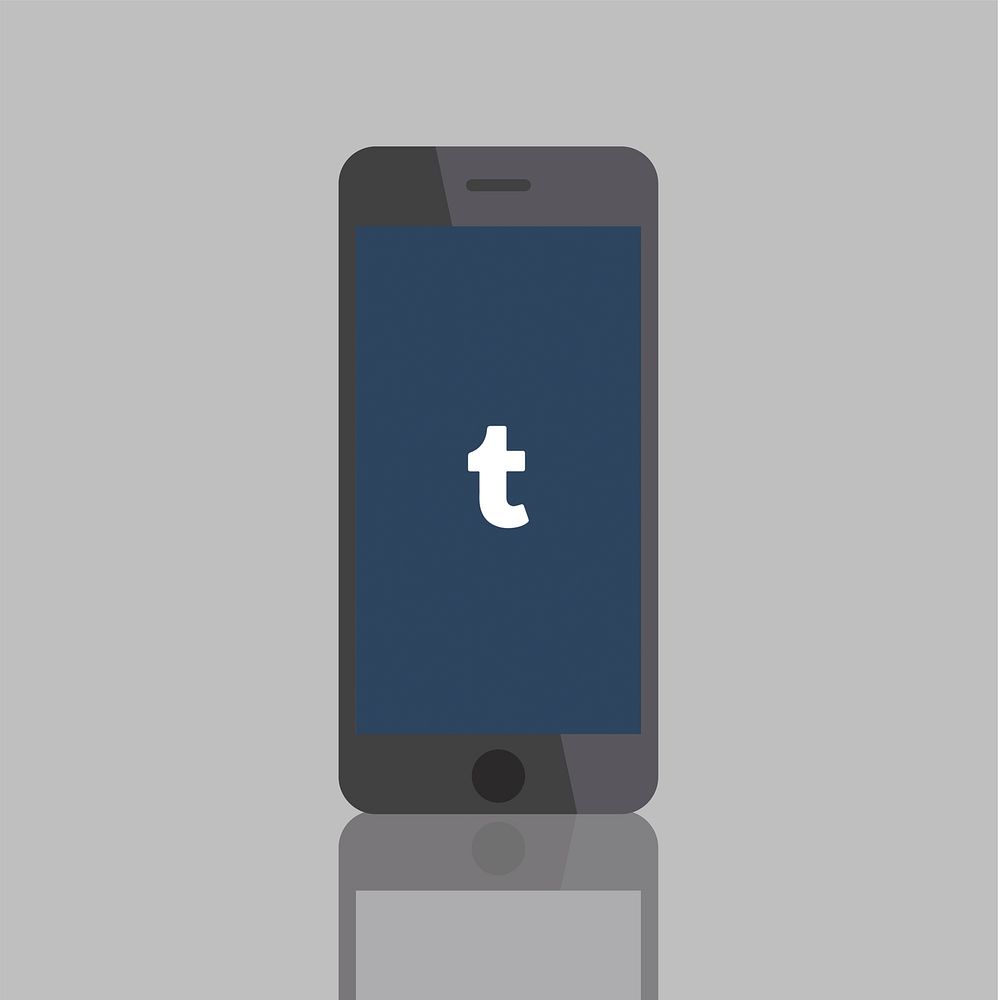 Tumblr logo showing on a phone. BANGKOK, THAILAND, 1 NOV 2018.