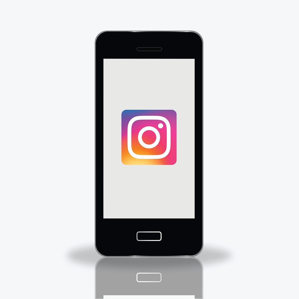 Instagram logo showing on a mobile phone. BANGKOK, THAILAND, 1 NOV 2018.