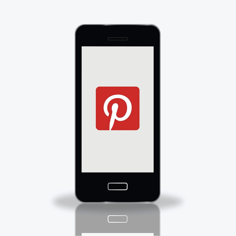 Pinterest logo showing on a mobile phone. BANGKOK, THAILAND, 1 NOV 2018.