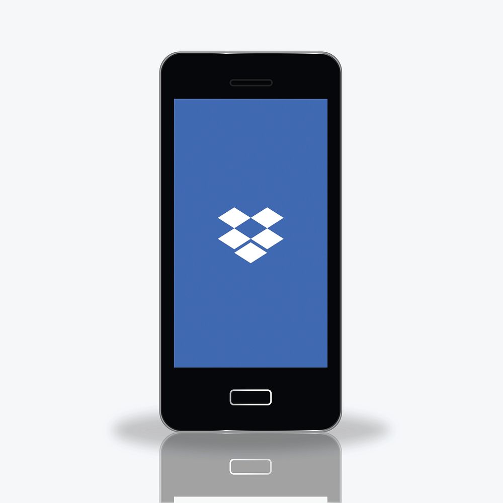 Dropbox logo showing on a mobile phone. BANGKOK, THAILAND, 1 NOV 2018.