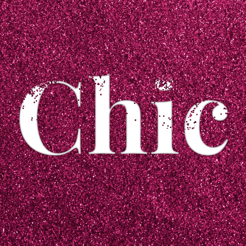 Glitter sparkle chic text typography ruby