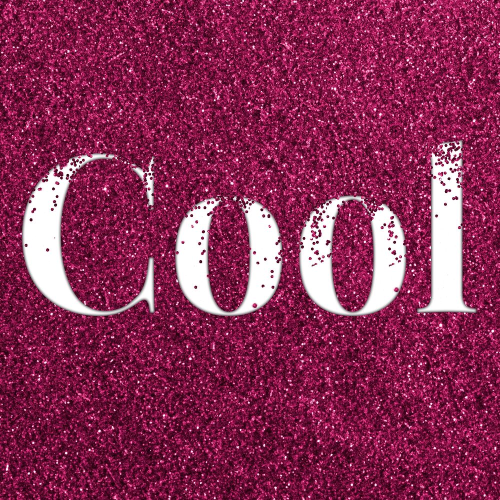 Glitter sparkle cool lettering typography ruby