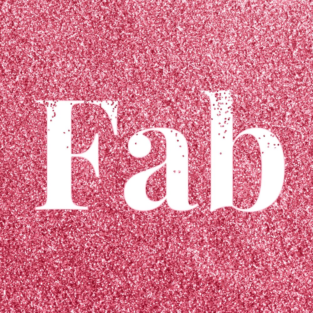 Fab word typography glitter font