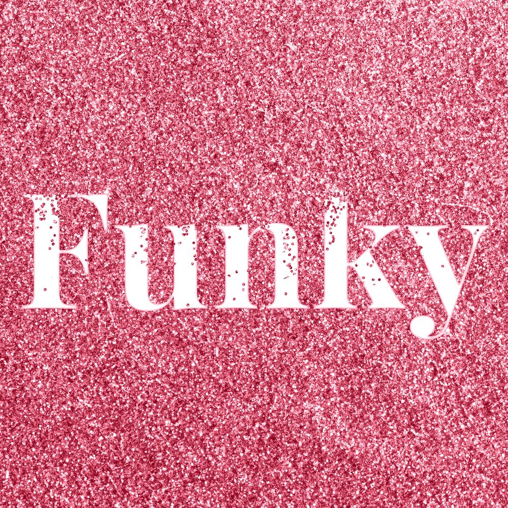 Glitter sparkle funky text typography rose