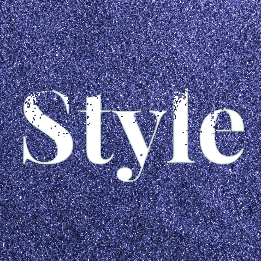 Glitter sparkle style text typography dark blue