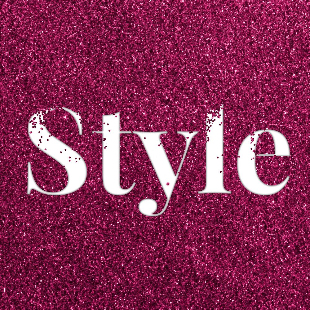 Glitter sparkle style word typography ruby