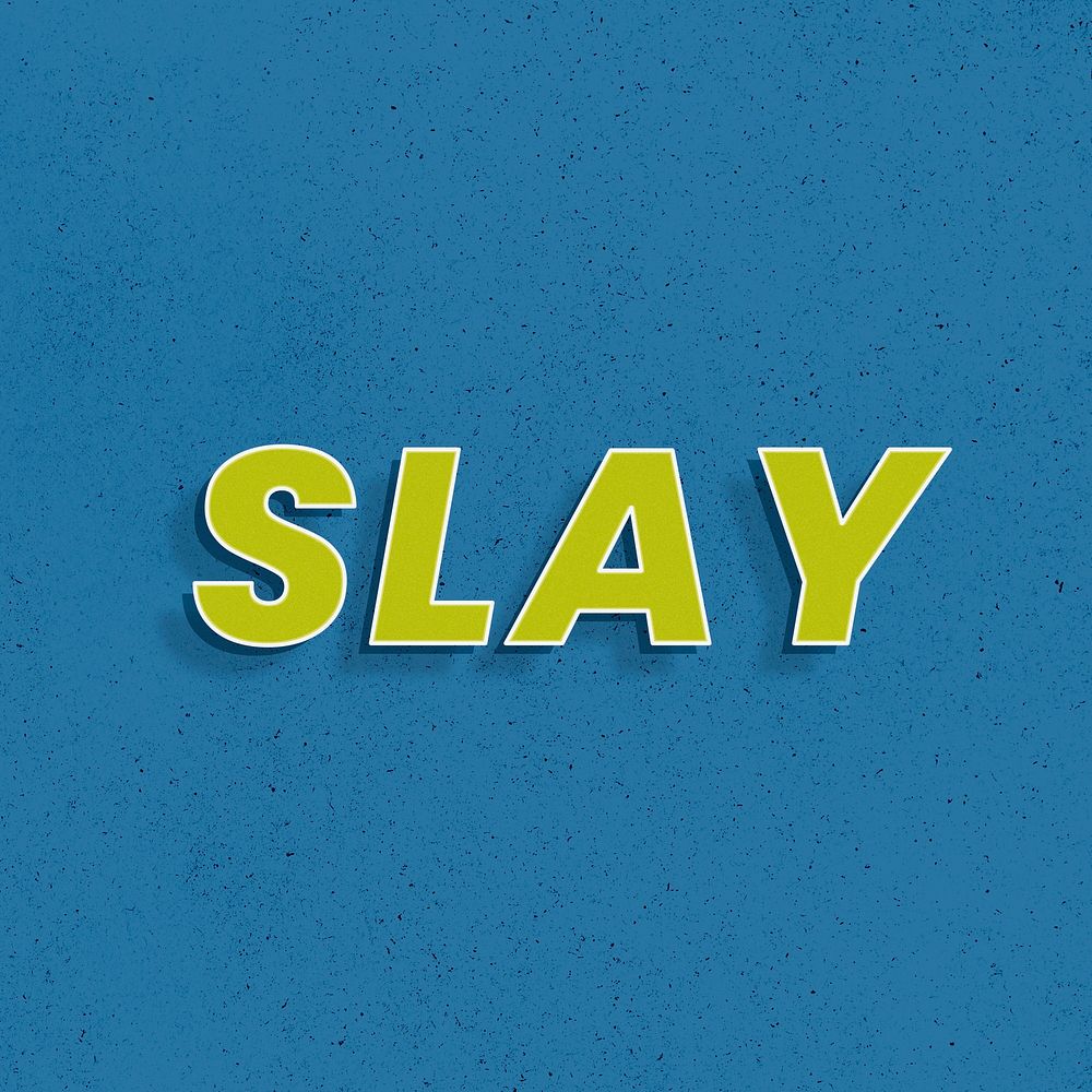 Slay 3d retro font typography lettering