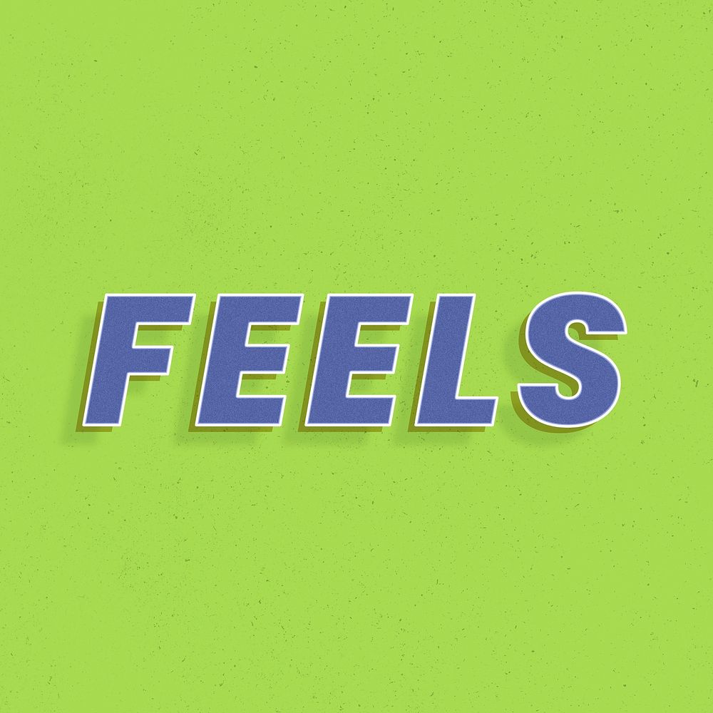 Feels lettering retro 3d effect typography