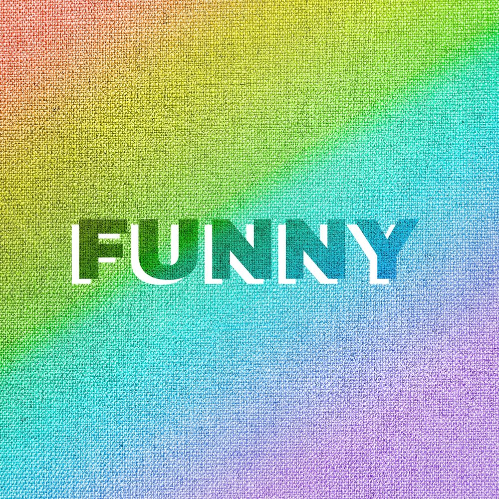 Rainbow funny text rainbow font typography