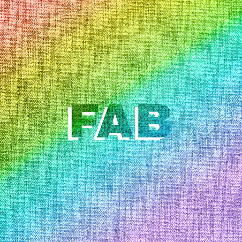 Rainbow fab text rainbow font typography
