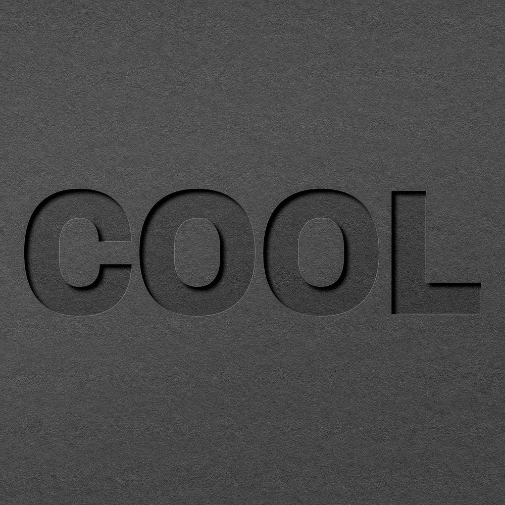 Cool paper cut lettering font typography