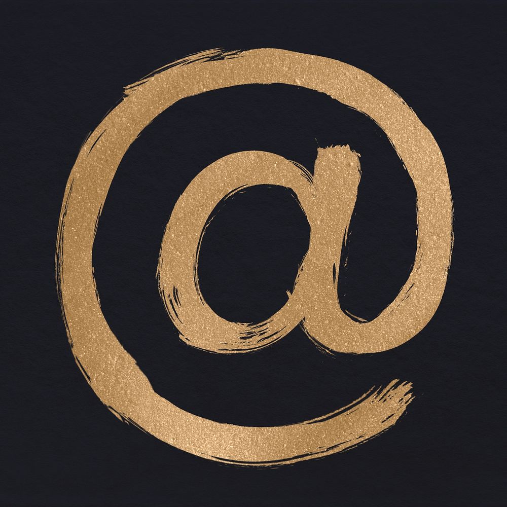Brushed gold at symbol psd typeface