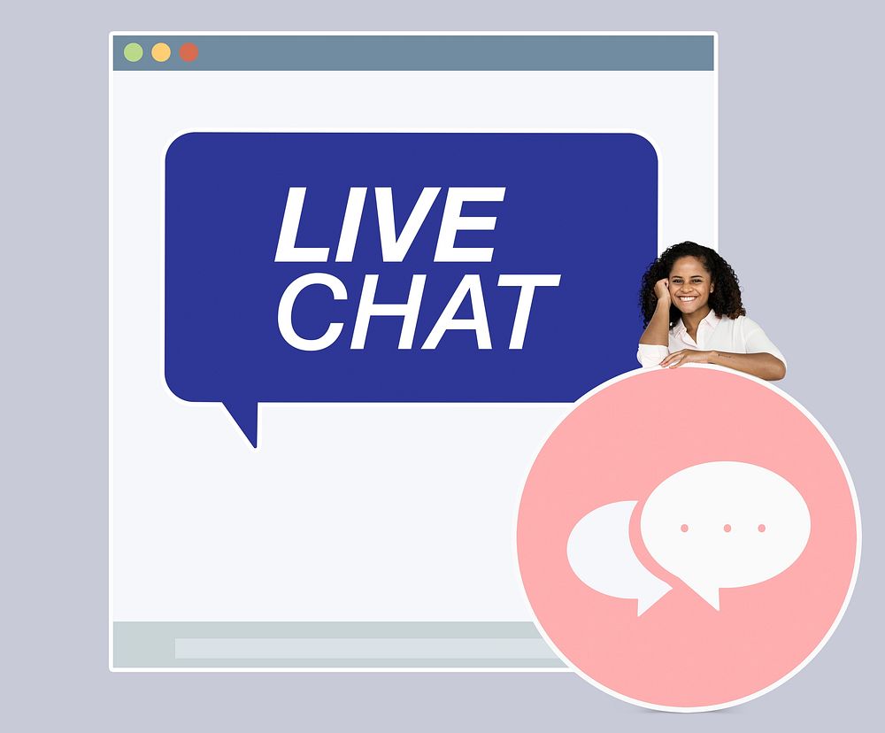 Young woman on a live chat