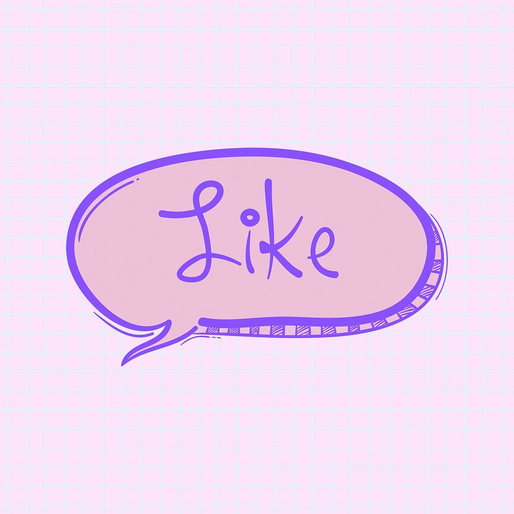 Psd like word cloud cartoon doodle hand drawn sticker