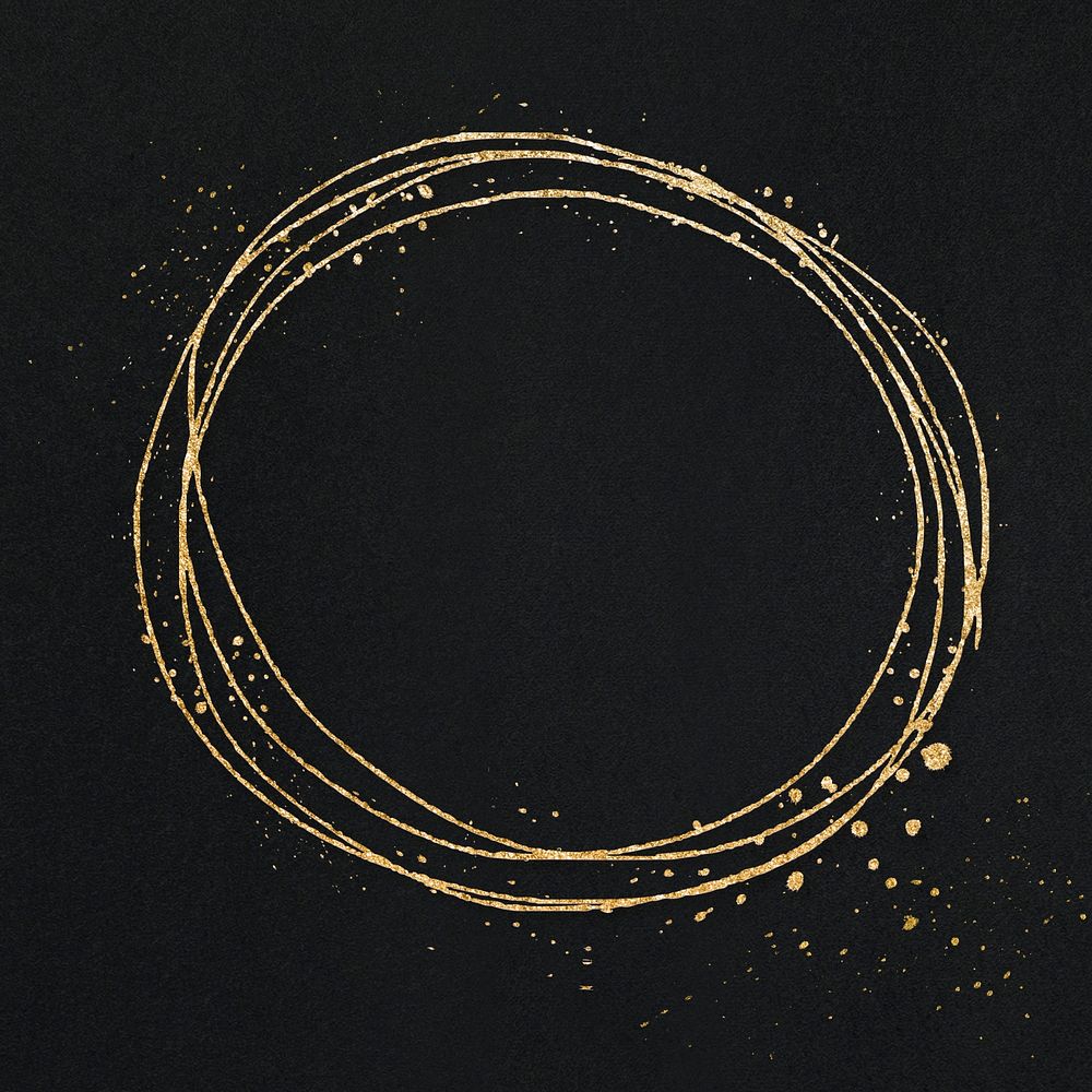 Psd round frame gold effect | Free PSD - rawpixel