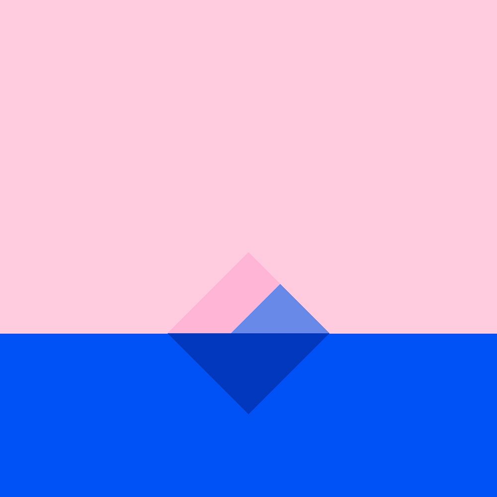 Pink and blue iceberg background 