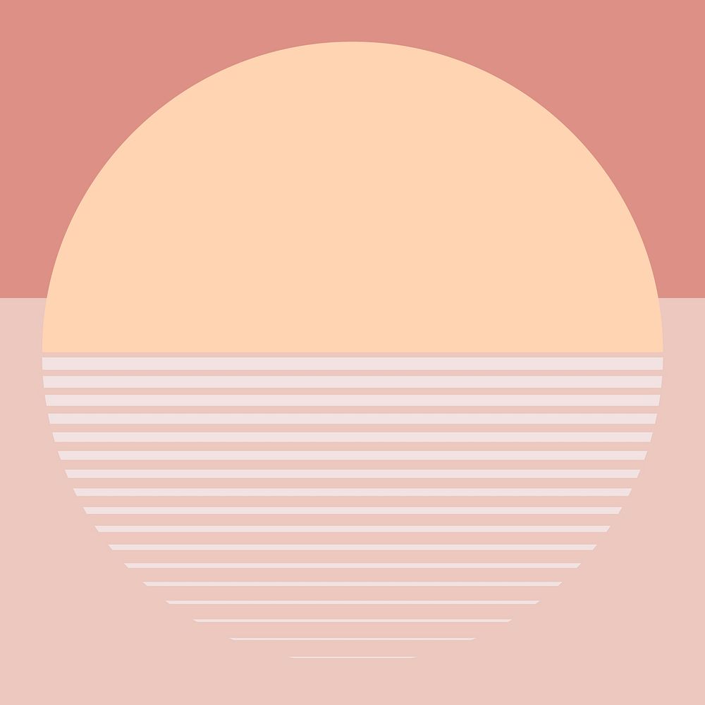 Pastel orange sunset background vector aesthetic