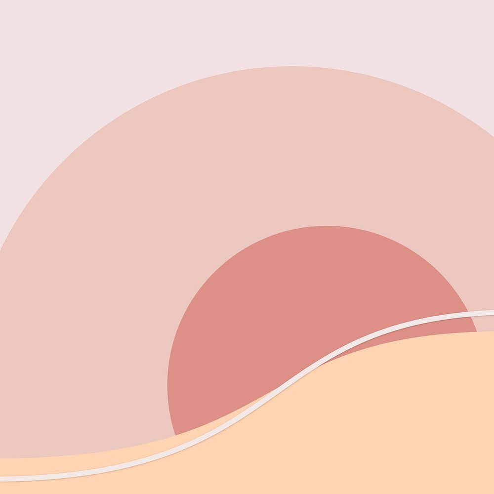 Orange sunset beach background vector Swiss graphic style