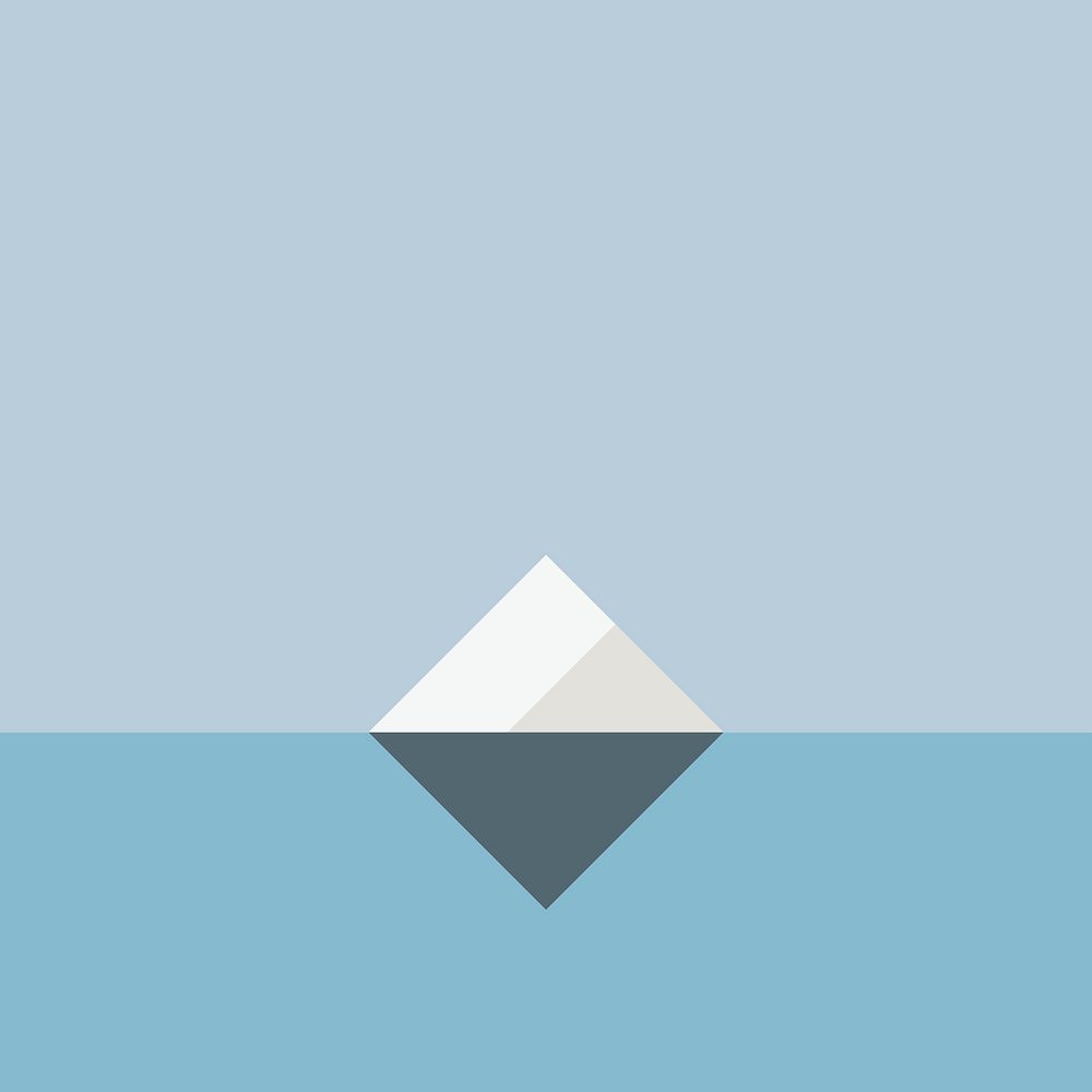 Winter blue iceberg background vector