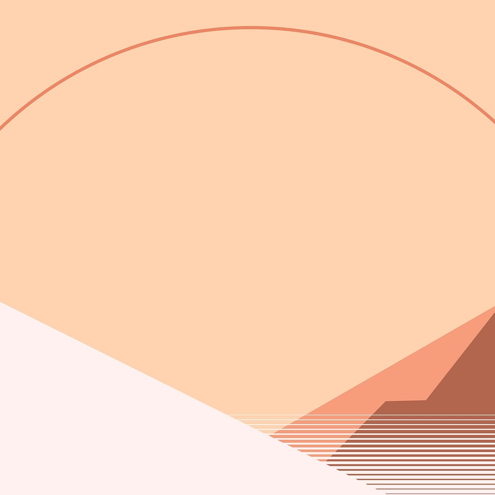 Sunset mountain background in geometric style