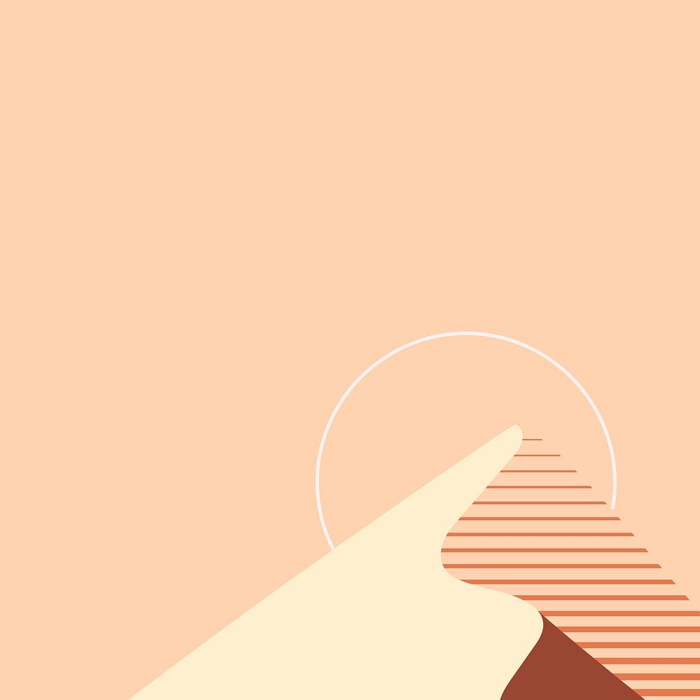 Orange sunset mountain background vector aesthetic