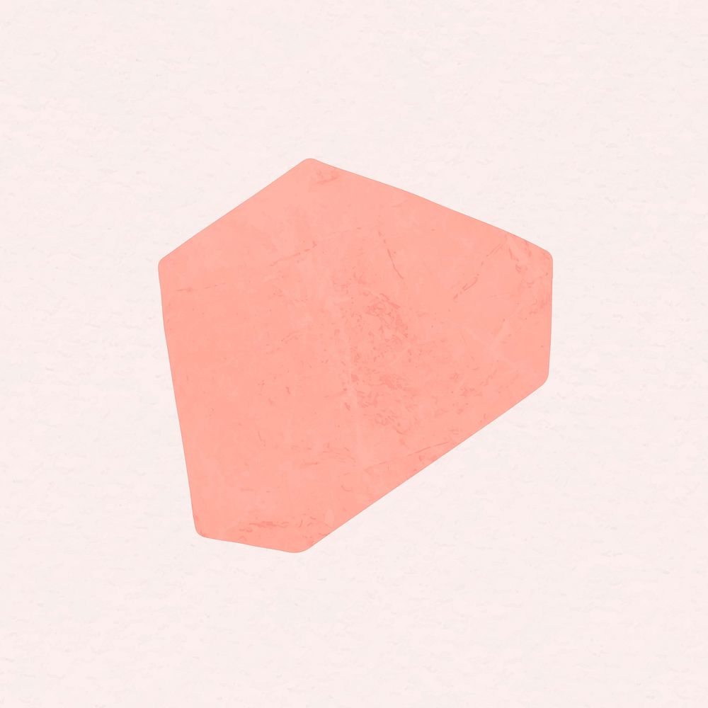 Pink hexagon shape in memphis style illustration