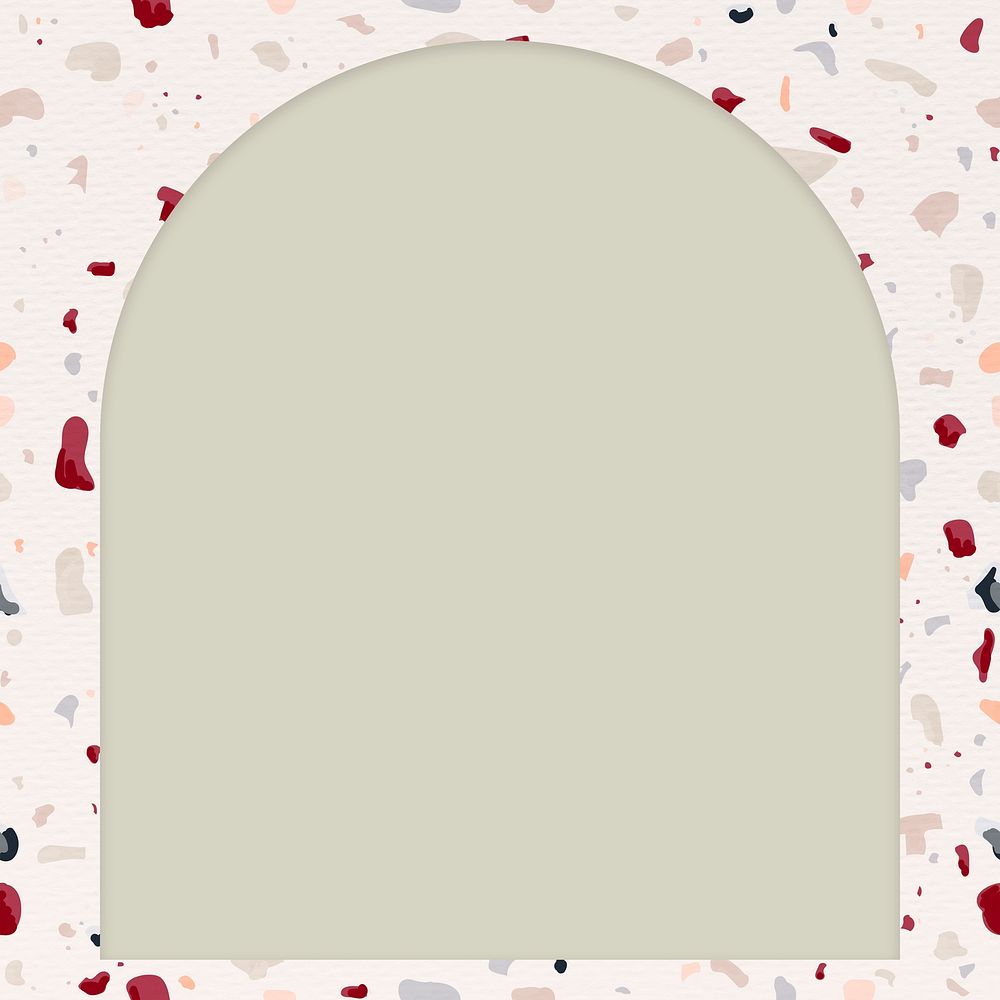 Colorful terrazzo frame psd with blank space