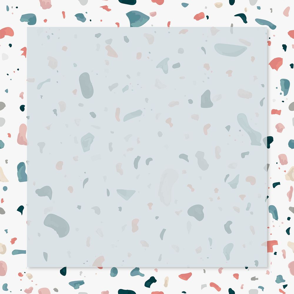 Terrazzo seamless pattern frame vector with blank space