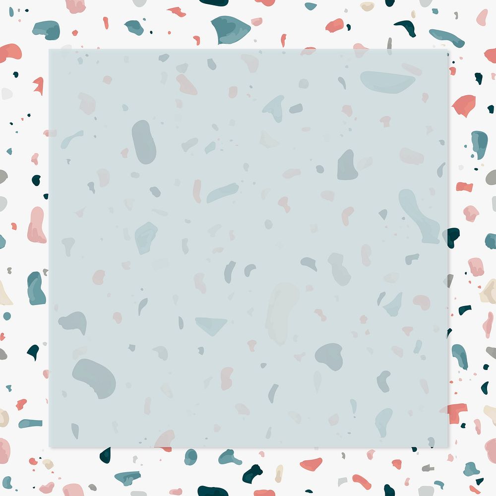 Terrazzo seamless pattern frame with design space