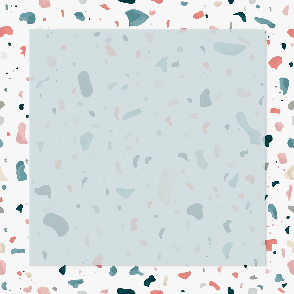 Terrazzo seamless pattern frame psd with design space
