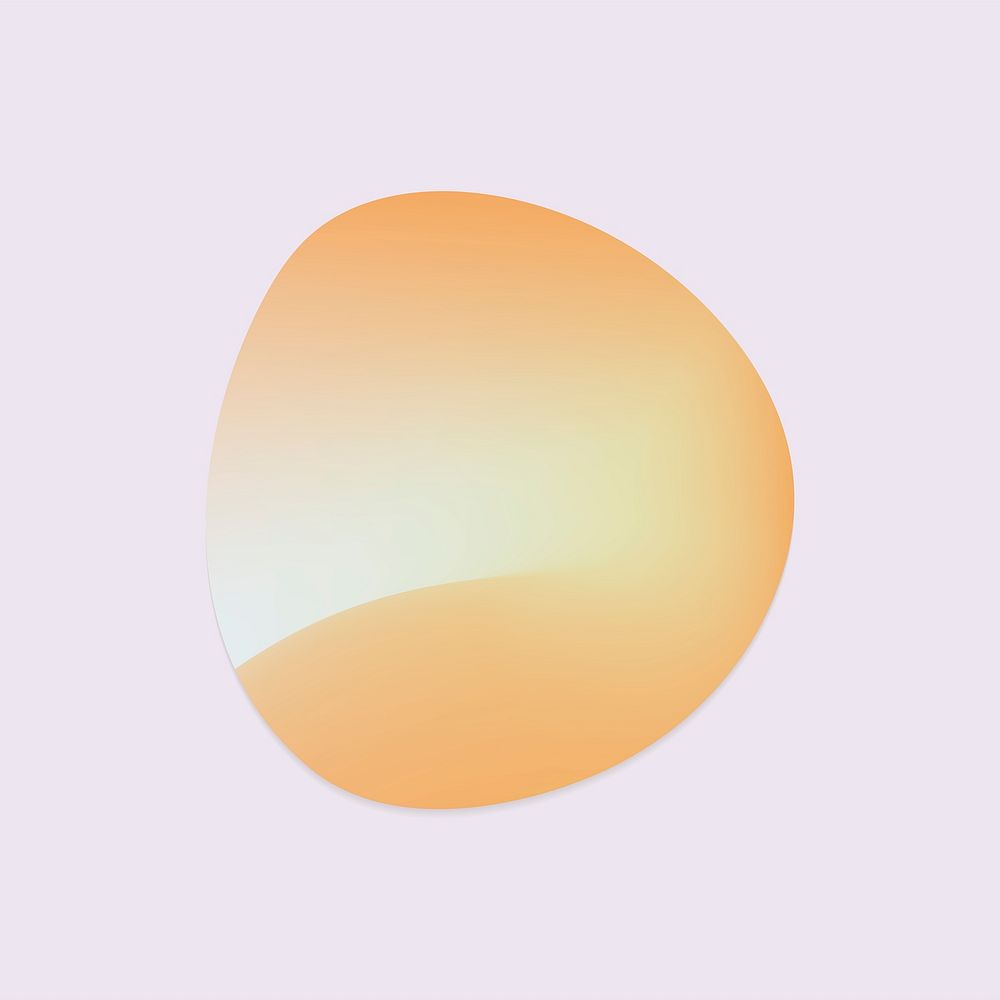 Gradient badge orange circle shape