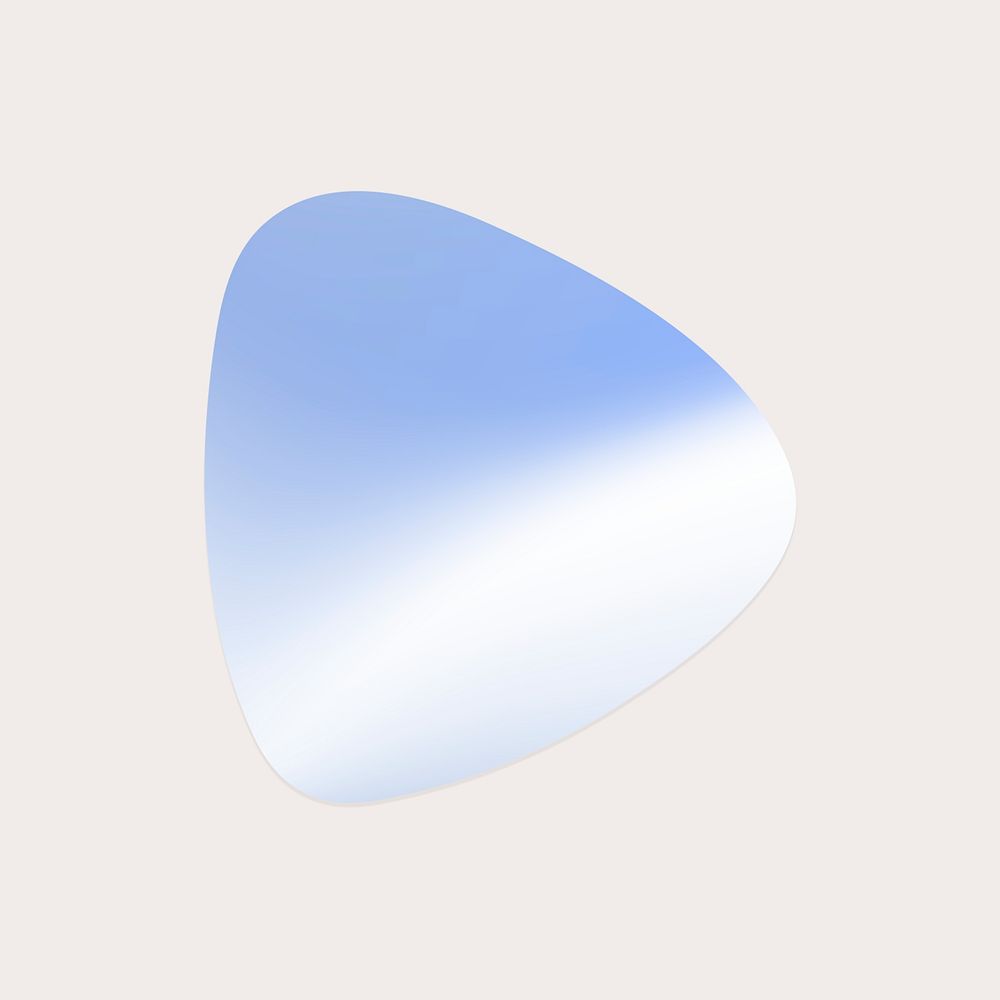 Holographic sticker psd blue gradient triangle shape