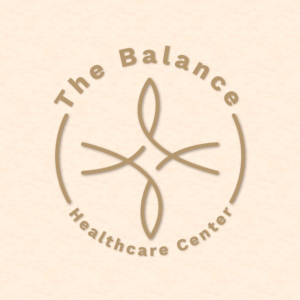 Gold healthcare center logo illustration