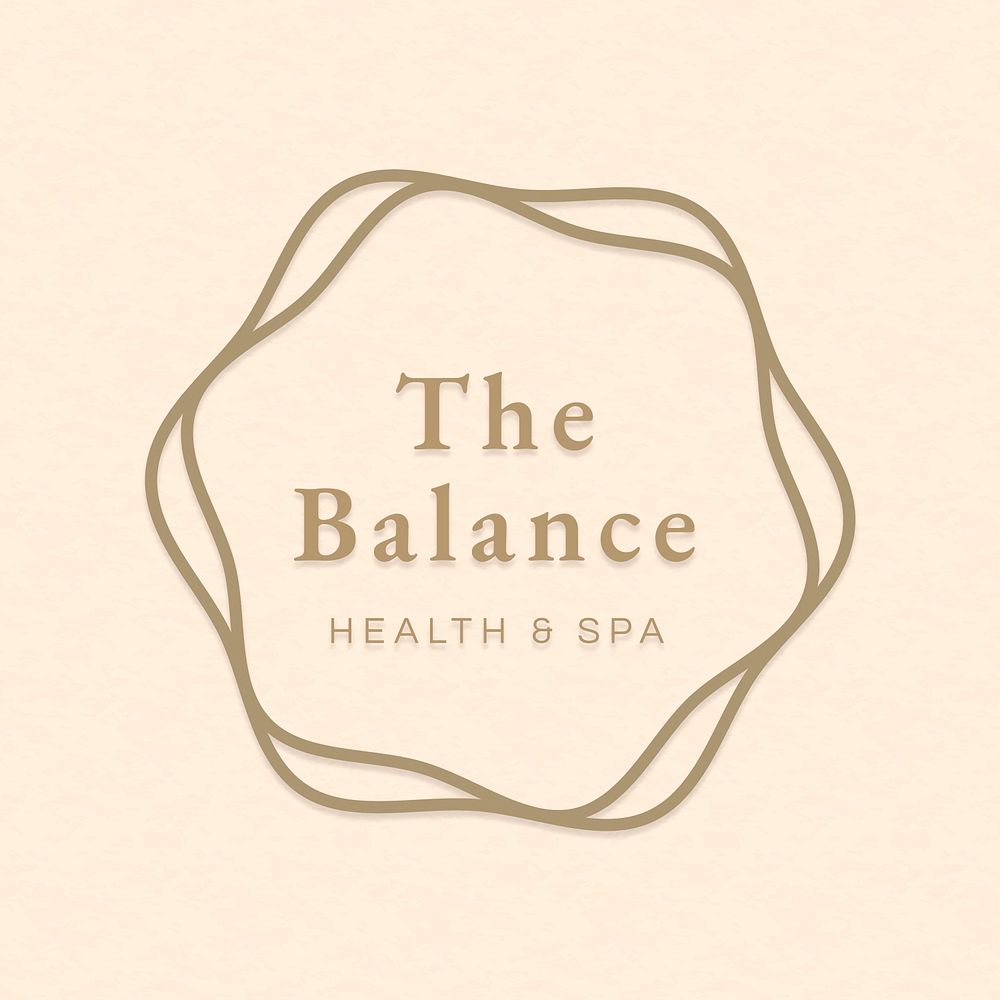 Editable spa logo template psd for health and wellness
