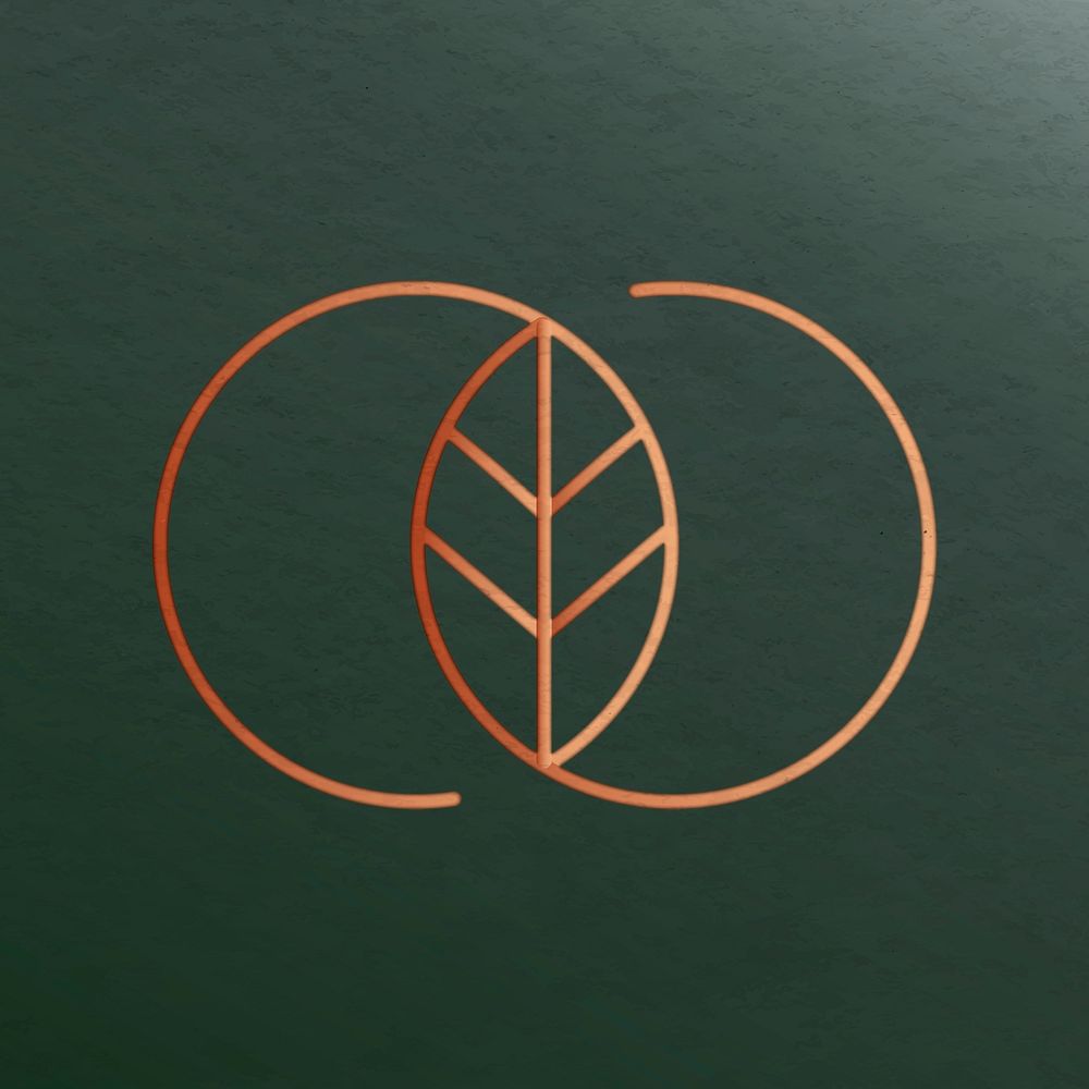 Luxury botanical psd logo for health and wellness