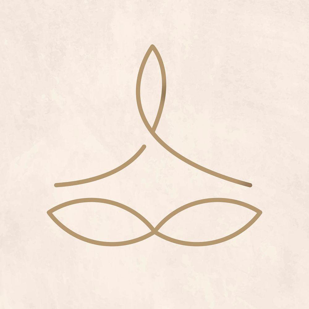 Minimal meditation psd logo for health and wellness