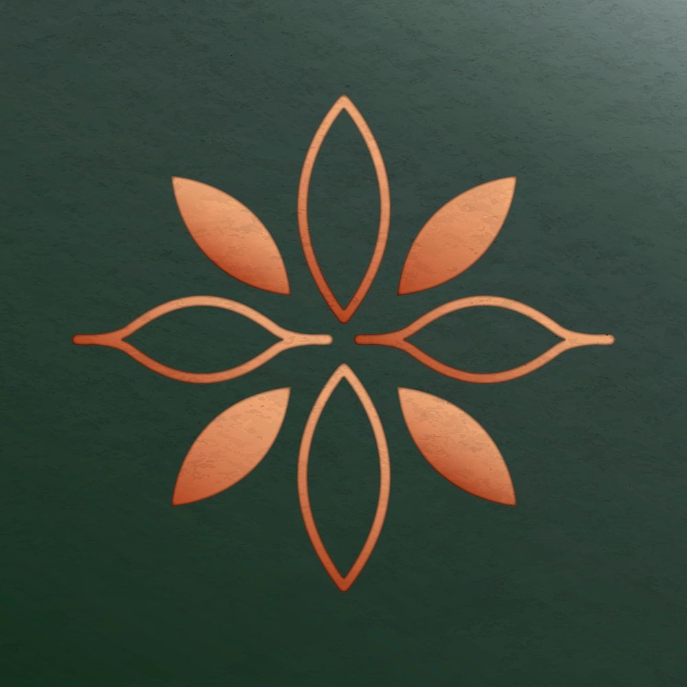 Luxury floral psd logo for health and wellness