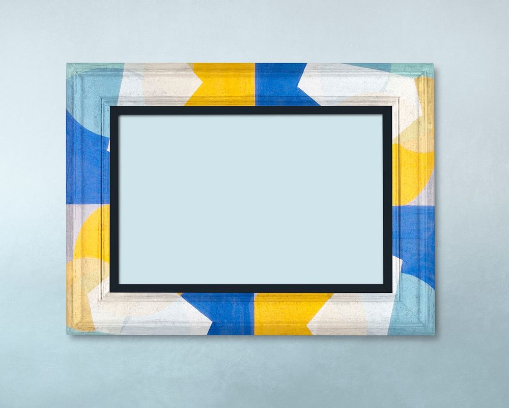Picture frame mockup psd, colorful home decor