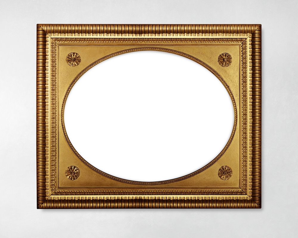 Antique picture frame mockup psd home decor, in vintage gold design