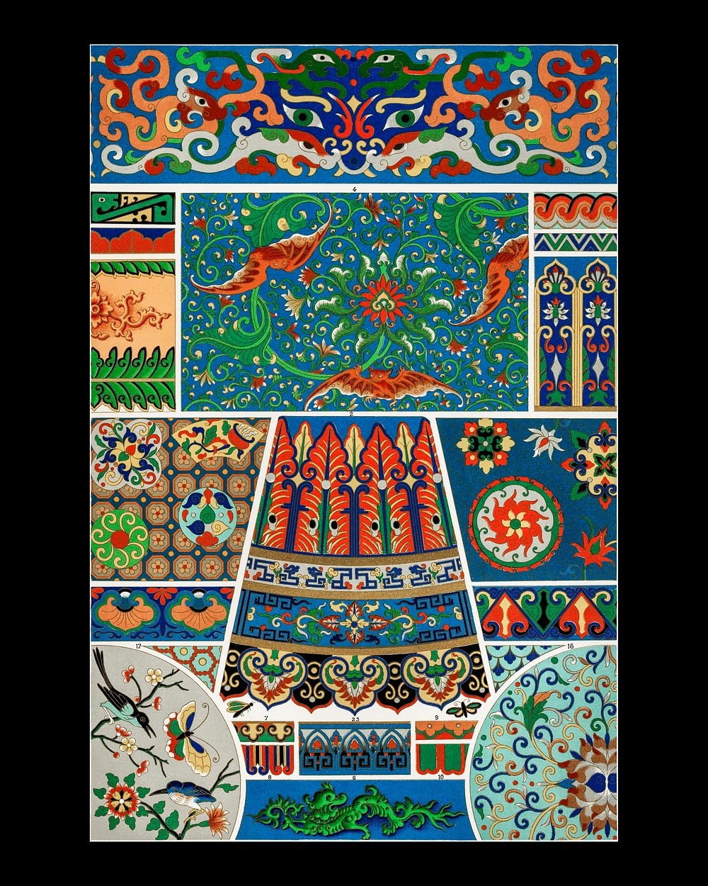 Asian pattern, vintage wall art | Premium Photo - rawpixel