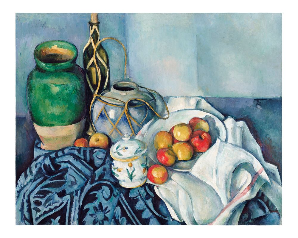 Paul C&eacute;zanne painting, vintage Still Life with Apples art print impressionism style